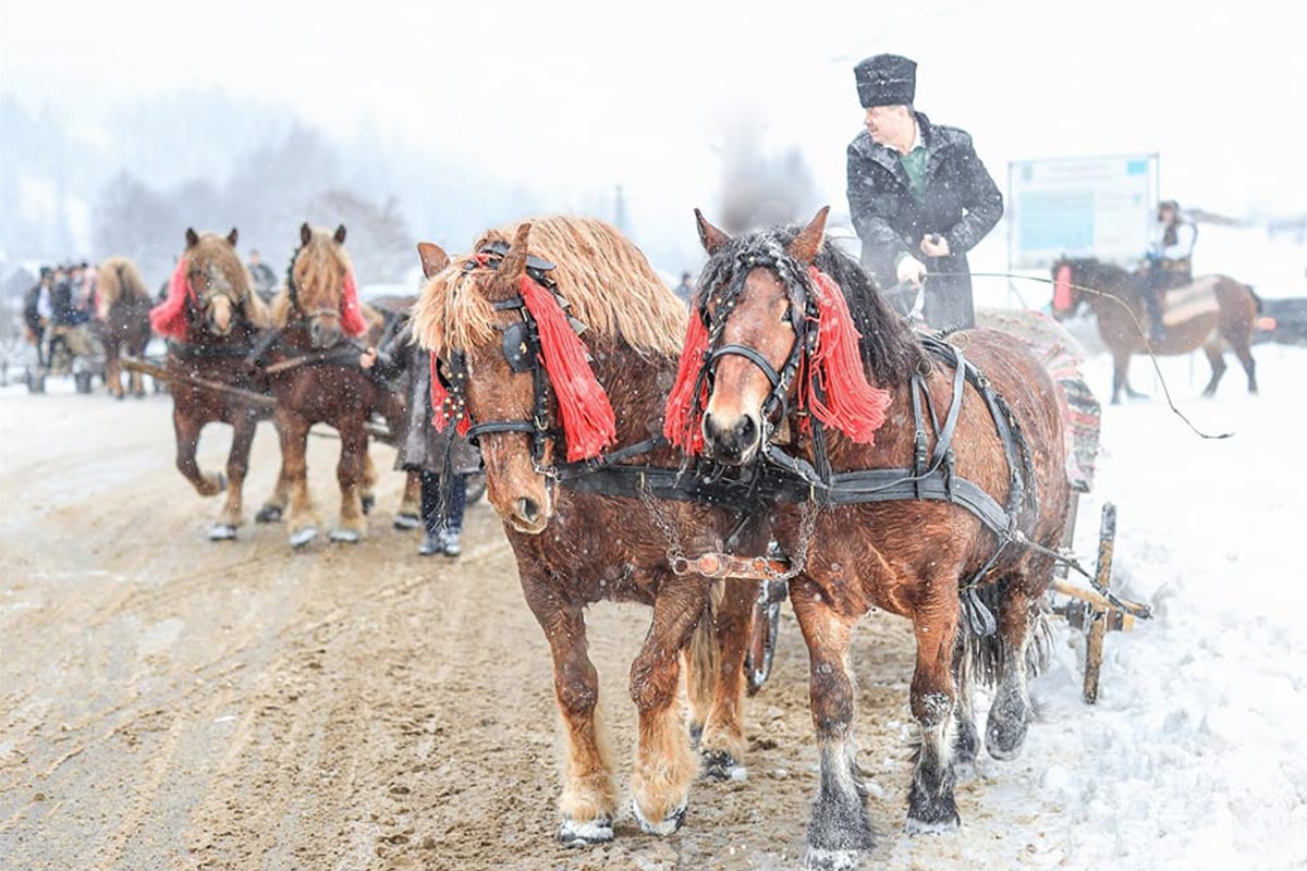 Pferdeparade in Moldawien 